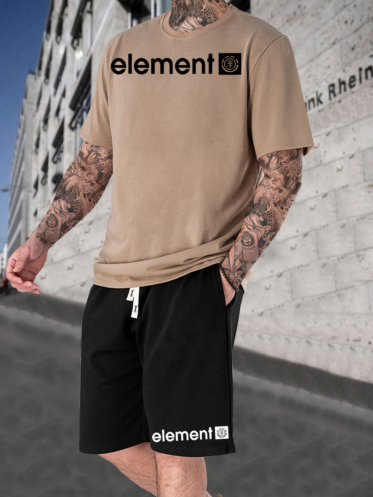 Men's T-Shirt and Drawstring Shorts 2-Piece Set - The Shacktique