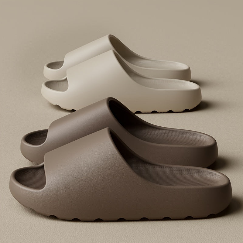 Soft Unisex Slippers, Comfortable Non-slip Indoor/Outdoor Slide Sandals with Textured Design, Stylish Footwear - The Shacktique