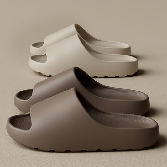 Soft Unisex Slippers, Comfortable Non-slip Indoor/Outdoor Slide Sandals with Textured Design, Stylish Footwear - The Shacktique