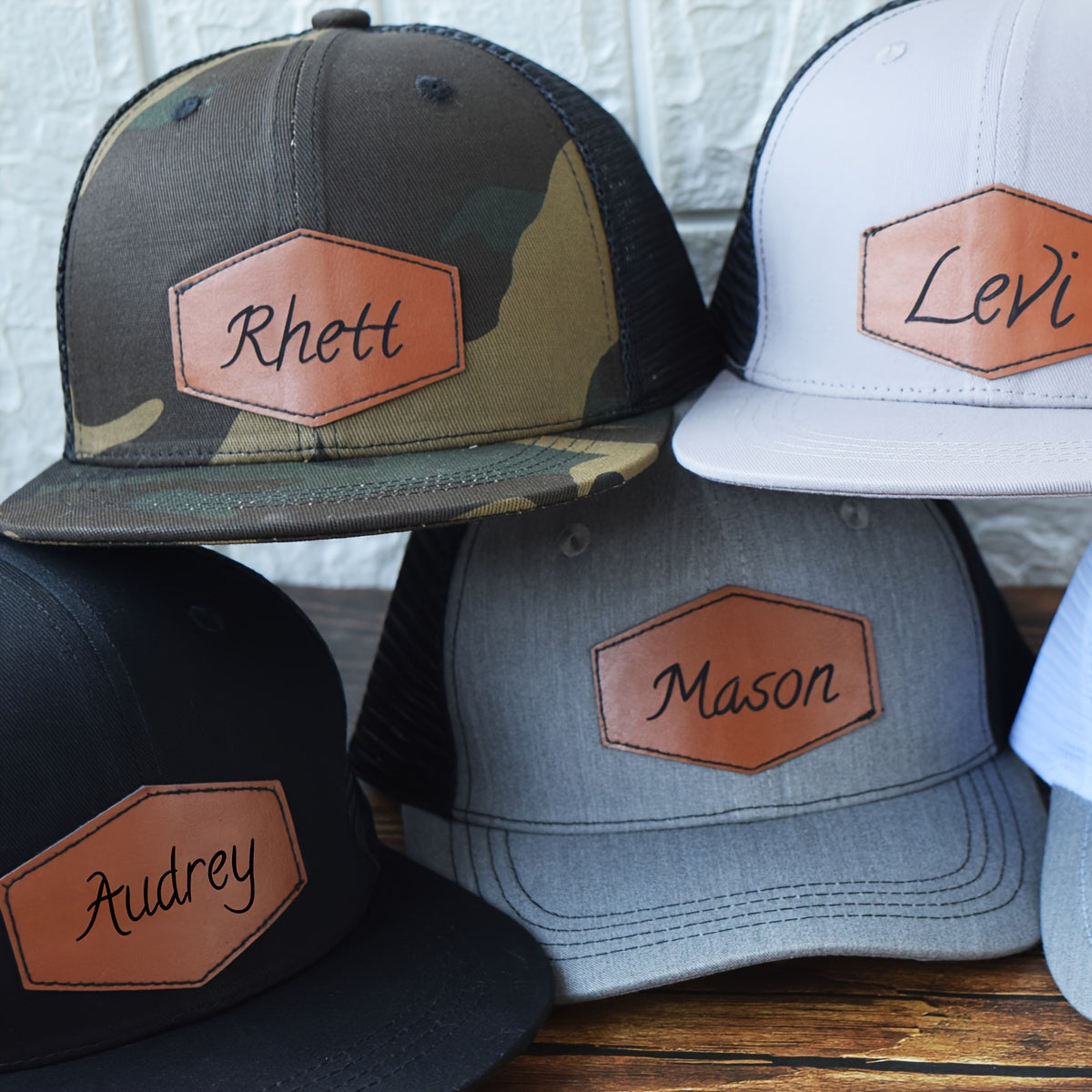 Custom Engraved Youngsters' Baseball Cap with Faux Leather Patch - The Shacktique
