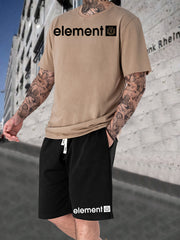 Men's T-Shirt and Drawstring Shorts 2-Piece Set - The Shacktique
