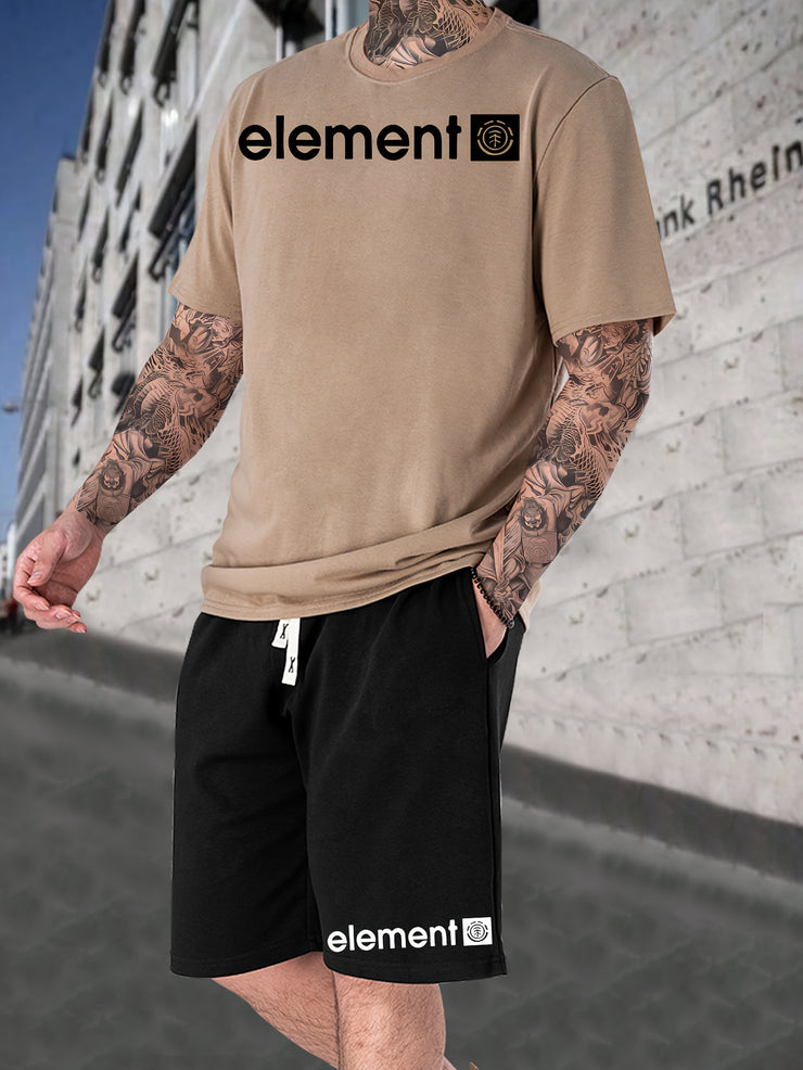 Men's T-Shirt and Drawstring Shorts 2-Piece Set - The Shacktique