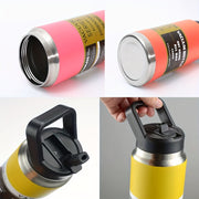 800ml/27oz Straw Bottle Vacuum Insulated Stainless Steel Water Bottle - The Shacktique