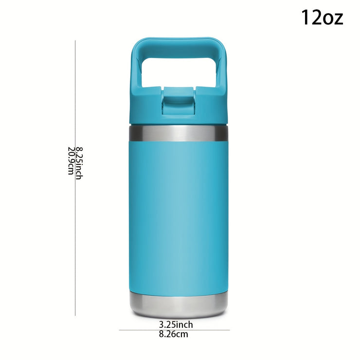 Bottles Double Layer Stainless Steel Insulated Cup with Handle and Straw - The Shacktique