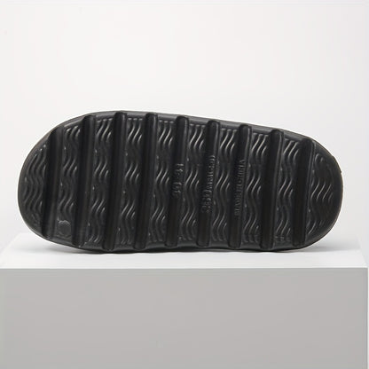 Soft Unisex Slippers, Comfortable Non-slip Indoor/Outdoor Slide Sandals with Textured Design, Stylish Footwear - The Shacktique