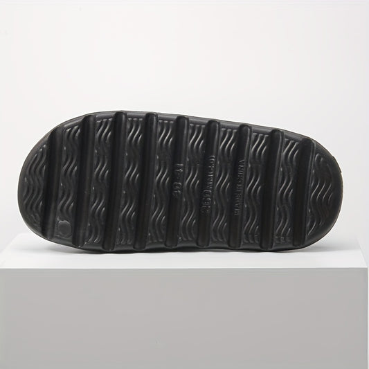 Soft Unisex Slippers, Comfortable Non-slip Indoor/Outdoor Slide Sandals with Textured Design, Stylish Footwear - The Shacktique
