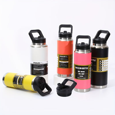 800ml/27oz Straw Bottle Vacuum Insulated Stainless Steel Water Bottle - The Shacktique