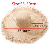 Natural Raffia Sun Hat For Women Wide Brim - The Shacktique